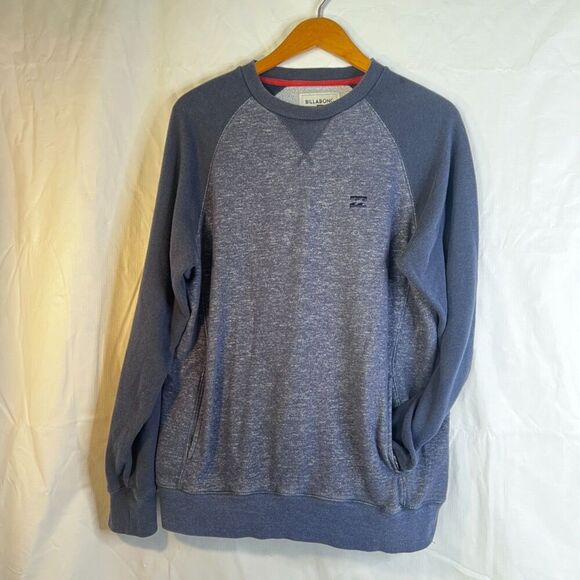Billabong Crewneck Pullover Two Tone Sweater Front Pockets Mens Size Medium - Picture 4 of 10